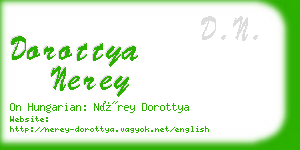 dorottya nerey business card